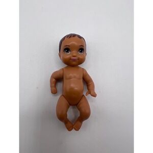 Mattel Barbie Happy Family Newborn Infant Baby African American Brown Eyes 2.75"